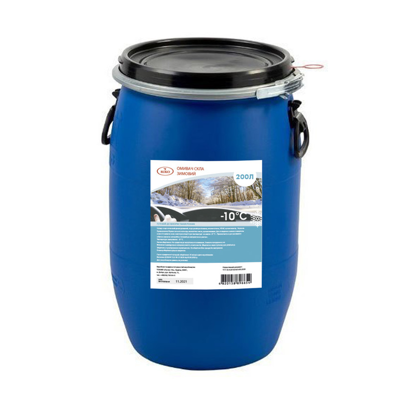 Рідина для склоомивоча RIKO, зима, -10 °С, 200л